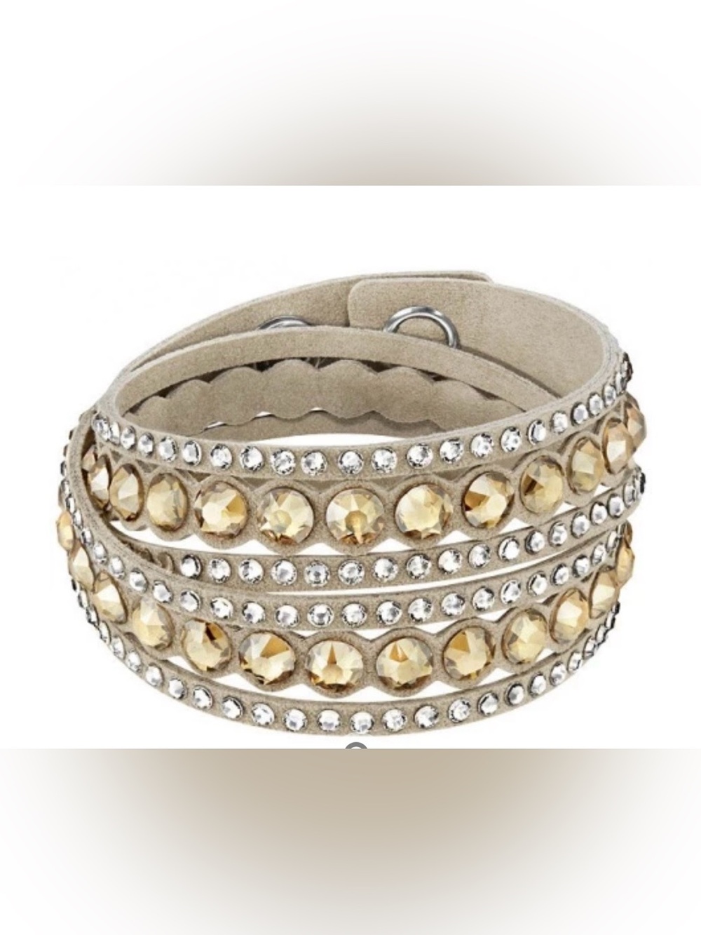 Swarovski Bracelet Slake Dot Beige fabric